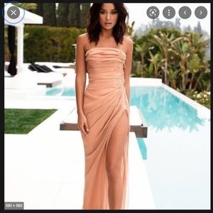 House Of CB, 'Nastassia' Corset Peach Gown, Size L